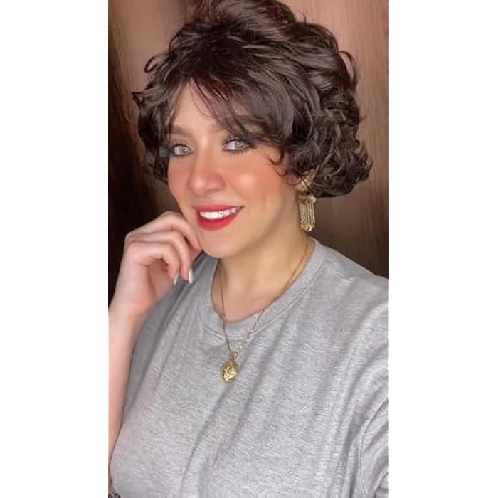 DILLARDS Short Pixie Cut Wig, Wavy Black Synthetic Hair, Layered Style with Side Bangs, Natural Looking Volume for Daily Wear - Image 3